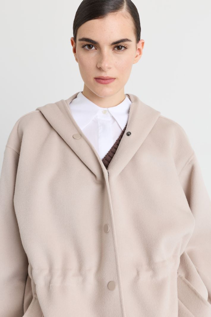 Giaccone corto con cappuccio - BEIGE - Intrend - 3