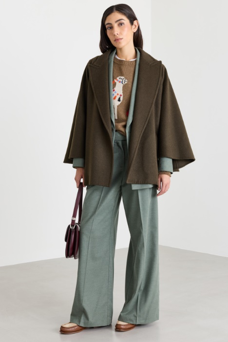 Belted Double-Faced Camel Hair Coat - Intrend