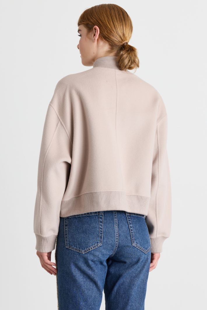Bomber in doppio tessuto - BEIGE - Intrend - 4