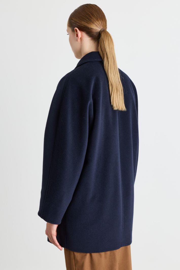 Beaver cocoon coat - BLUE - Intrend - 4