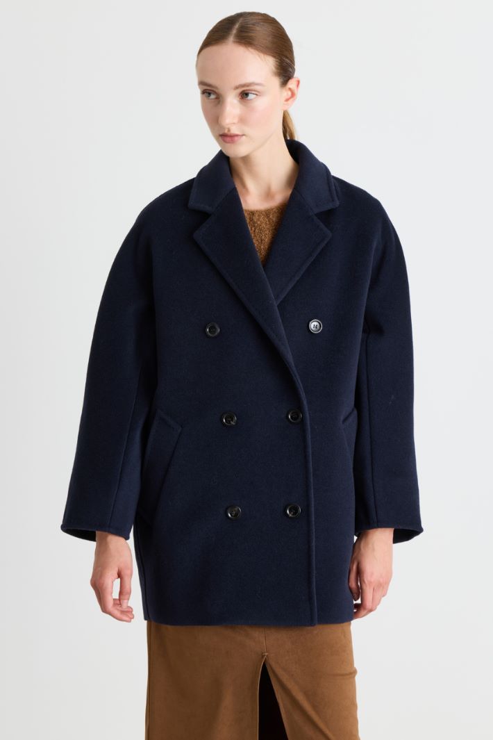 Beaver cocoon coat - BLUE - Intrend - 2