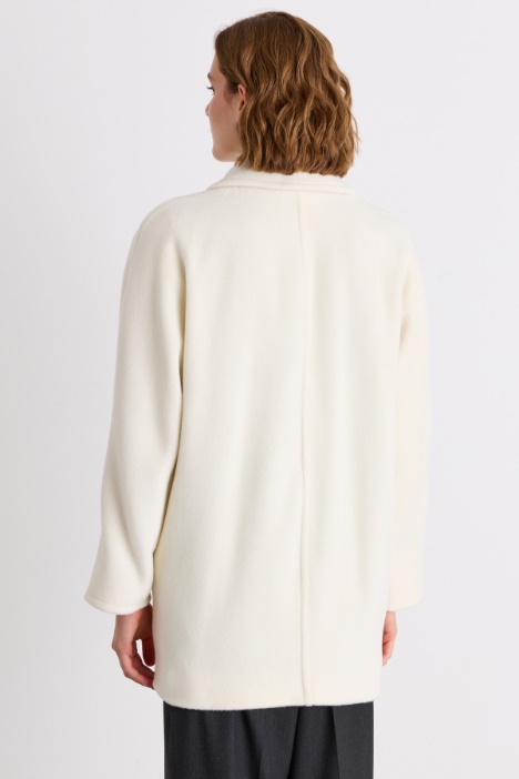 Cappotto caban in beaver di pura lana