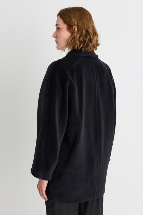Cappotto caban in beaver di pura lana