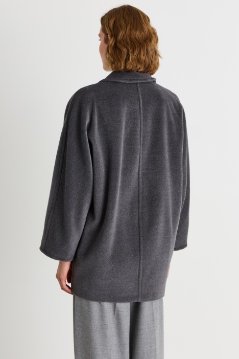 Cappotto caban in beaver di pura lana