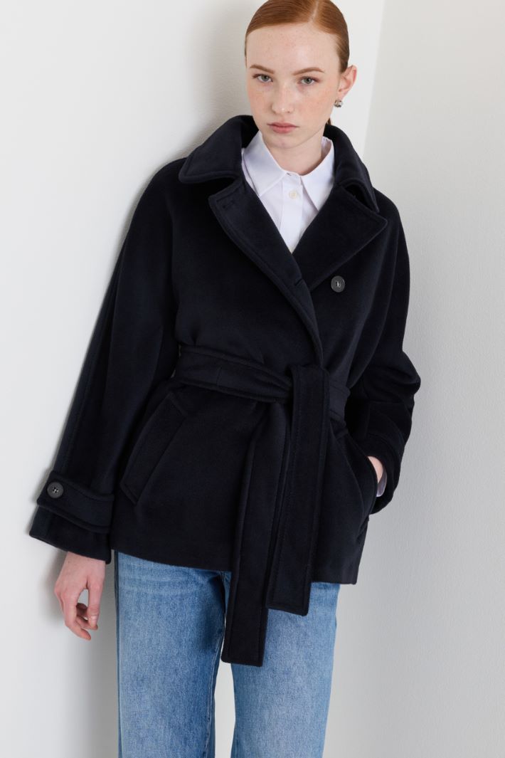 Manteau ceinturé - BLEU - Intrend - 2