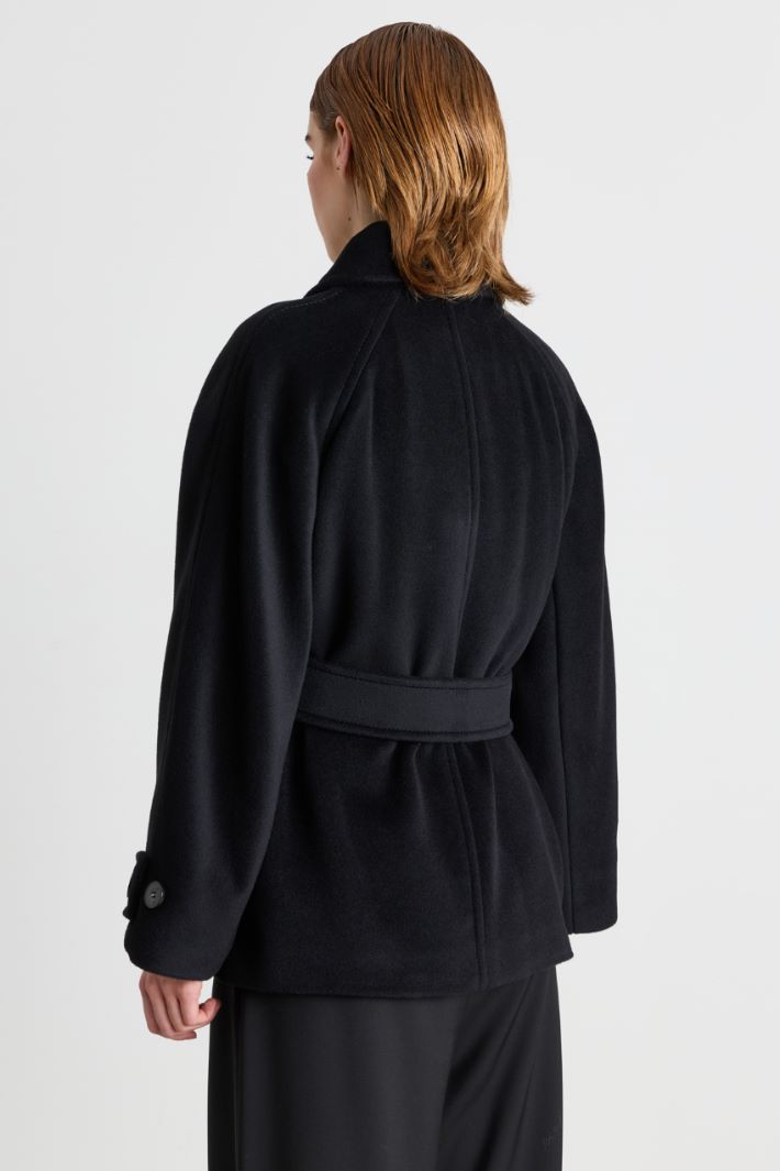 Manteau ceinturé - NOIR - Intrend - 4