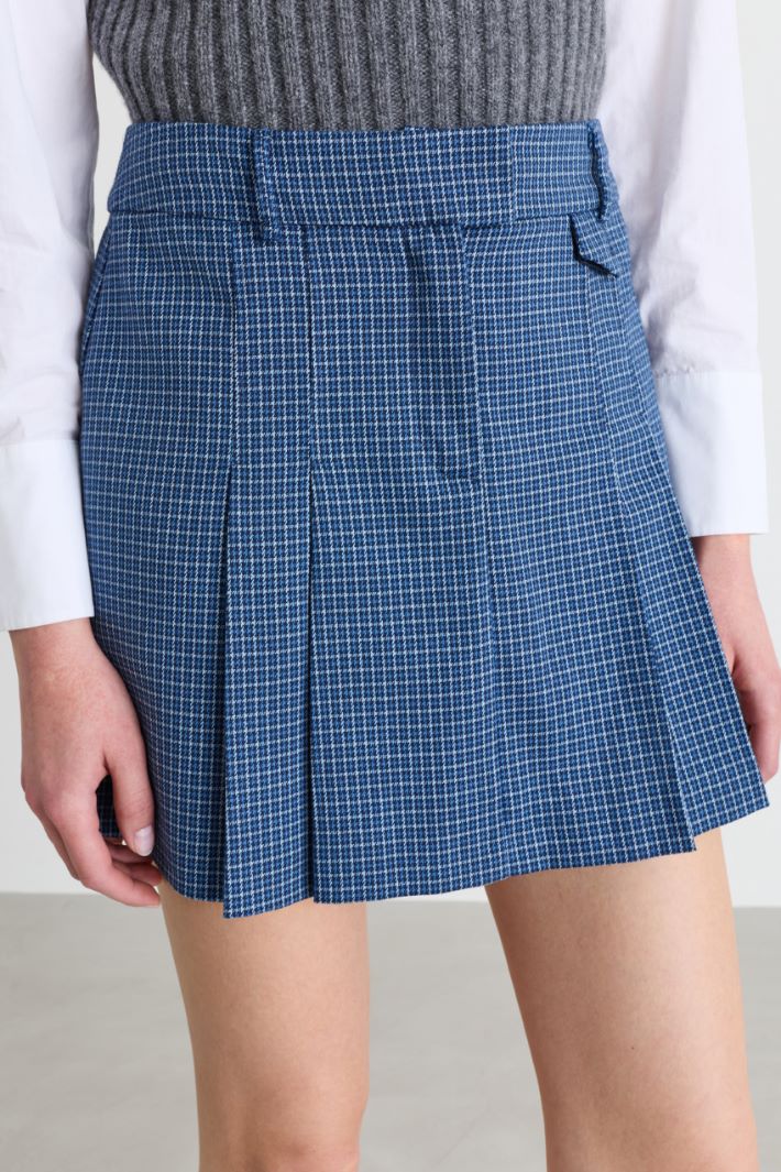 Short pleated skirt - BLUE - Intrend - 3