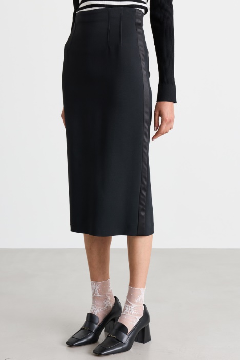 Gonna a tubino in cady stretch
