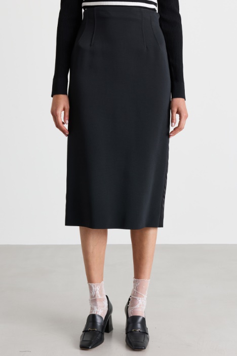 Gonna a tubino in cady stretch
