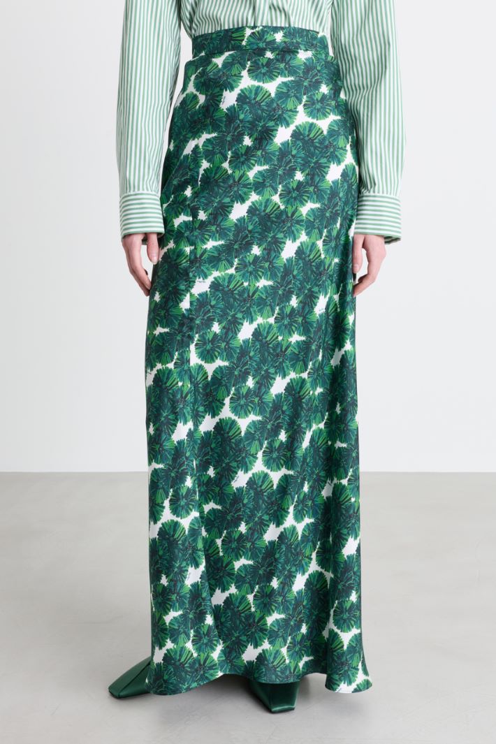 Gonna lunga stampata - VERDE - Intrend - 2