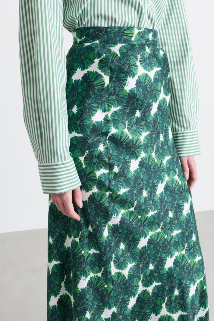 Gonna lunga stampata - VERDE - Intrend - 3