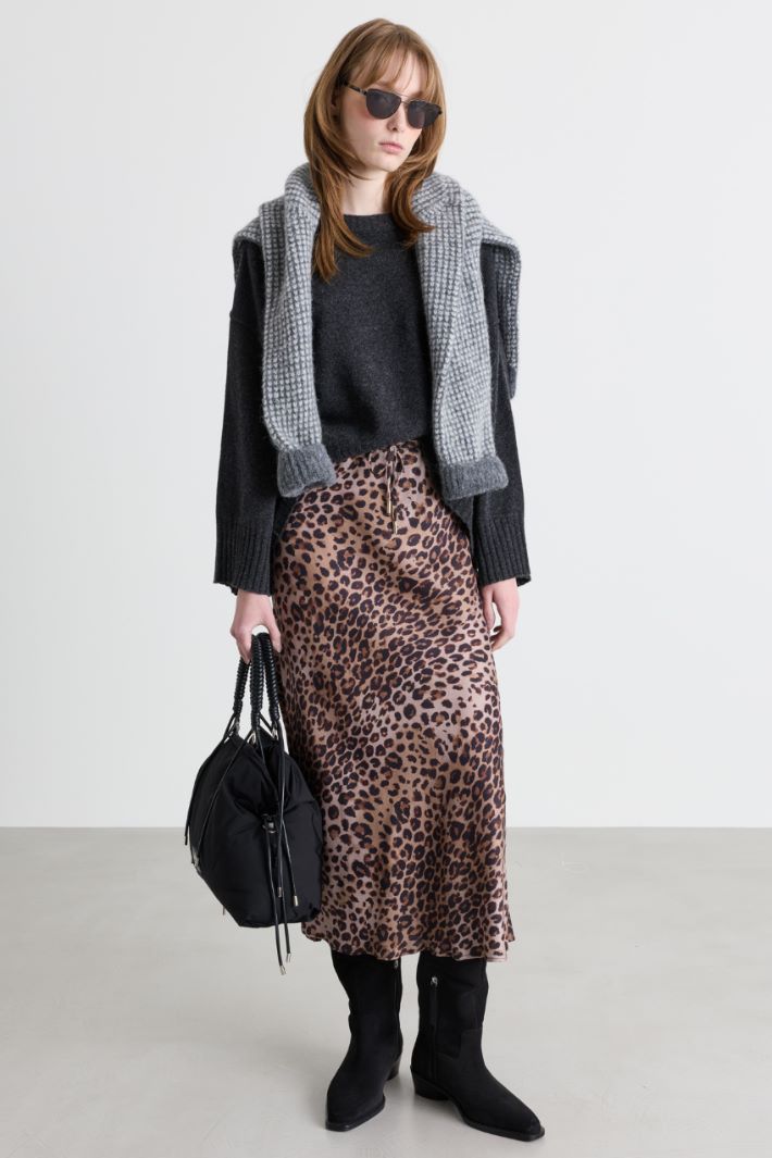Long drawstring skirt - ANIMAL - Intrend