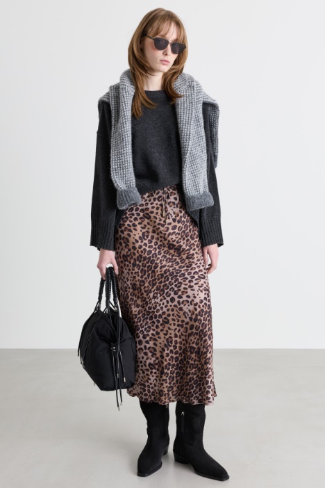 Long drawstring skirt - Intrend