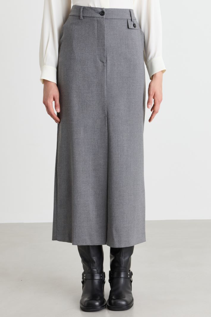 Long pencil skirt - GREY - Intrend - 2