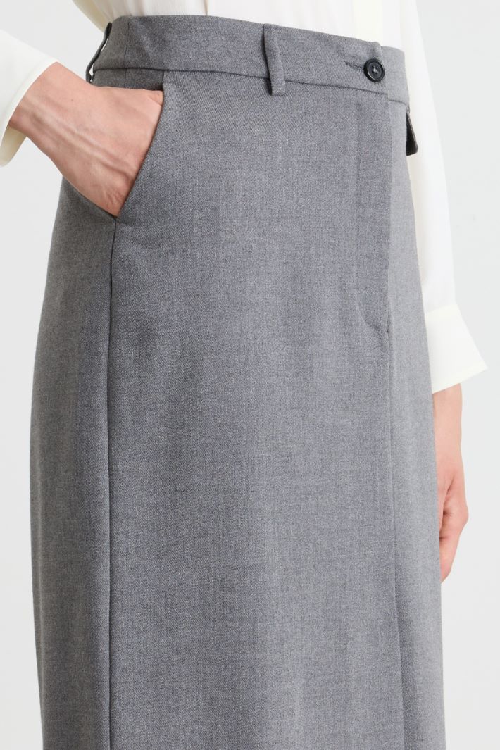 Long pencil skirt - GREY - Intrend - 3