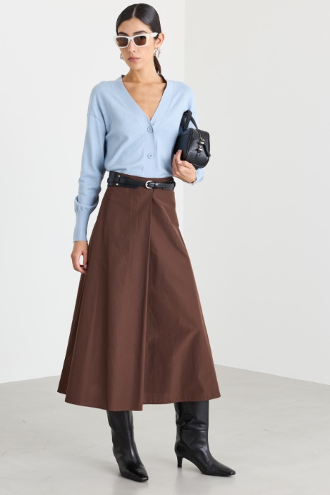Taffeta midi skirt - Intrend