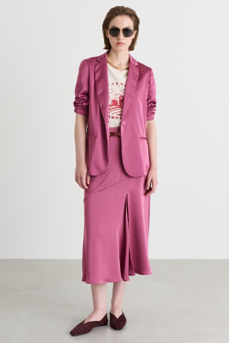 Satin midi skirt - Intrend