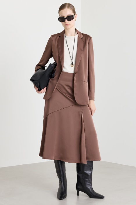 Satin midi skirt - Intrend
