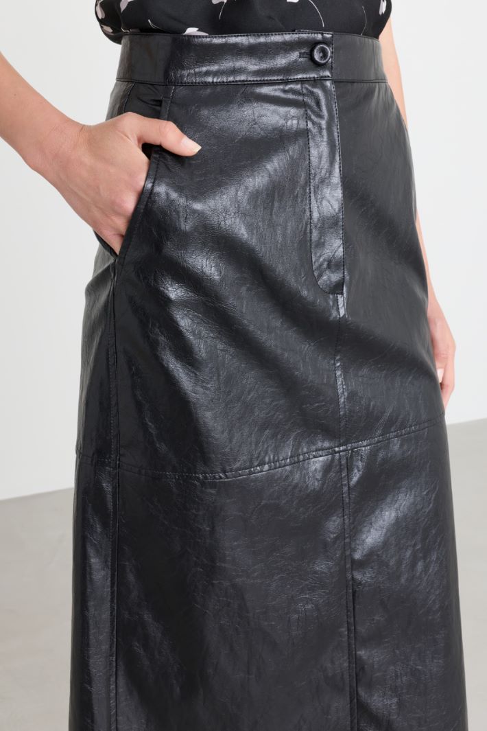 A-line Skirt - BLACK - Intrend - 3