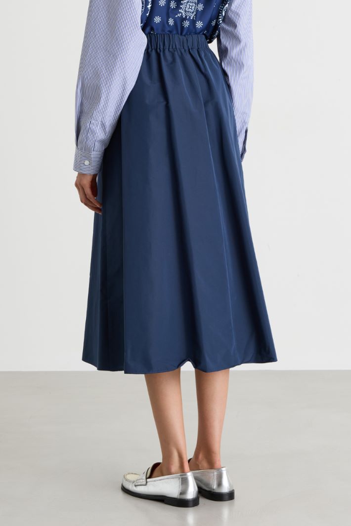 Taffeta skirt - BLUE - Intrend - 4