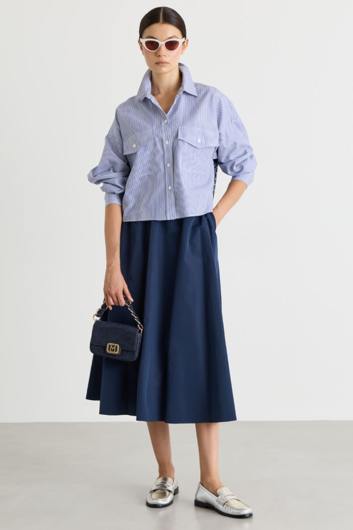 Taffeta skirt - BLUE - Intrend