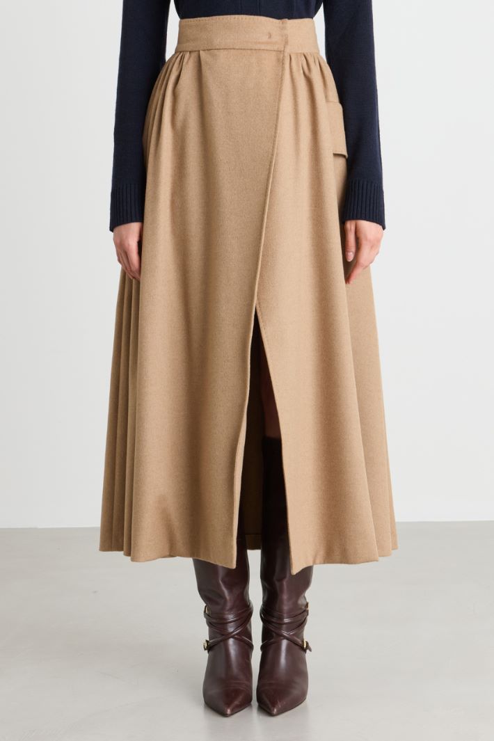 Gonna in drap leggero - CAMMELLO - Intrend - 2