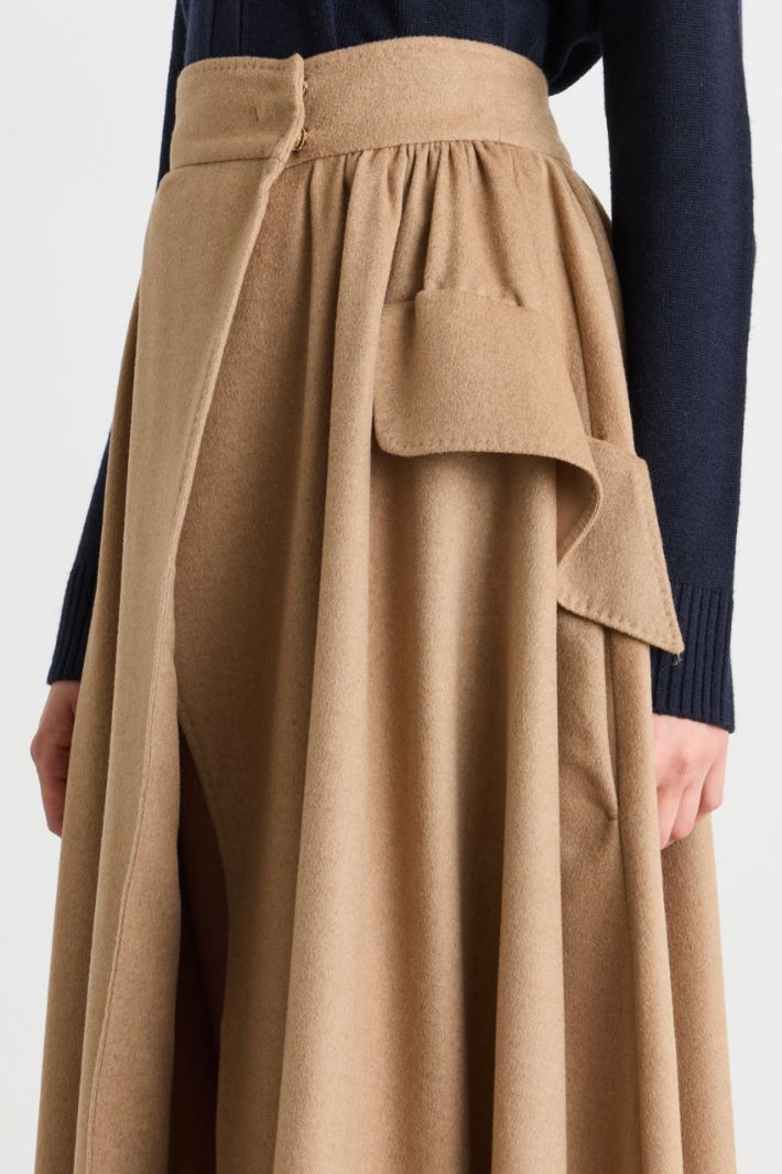 Gonna in drap leggero - CAMMELLO - Intrend - 3
