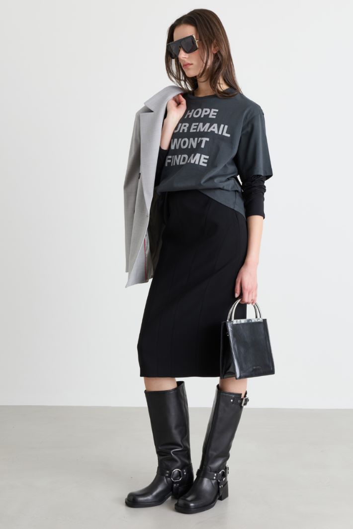 Cady pencil skirt - BLACK - Intrend
