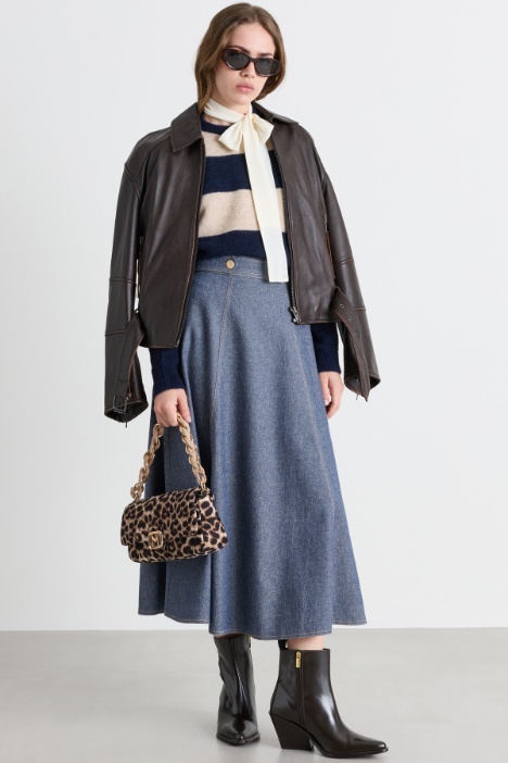 Denim-effect skirt - Intrend
