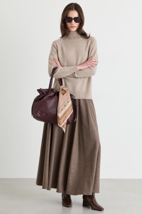 A-line felt skirt - Intrend