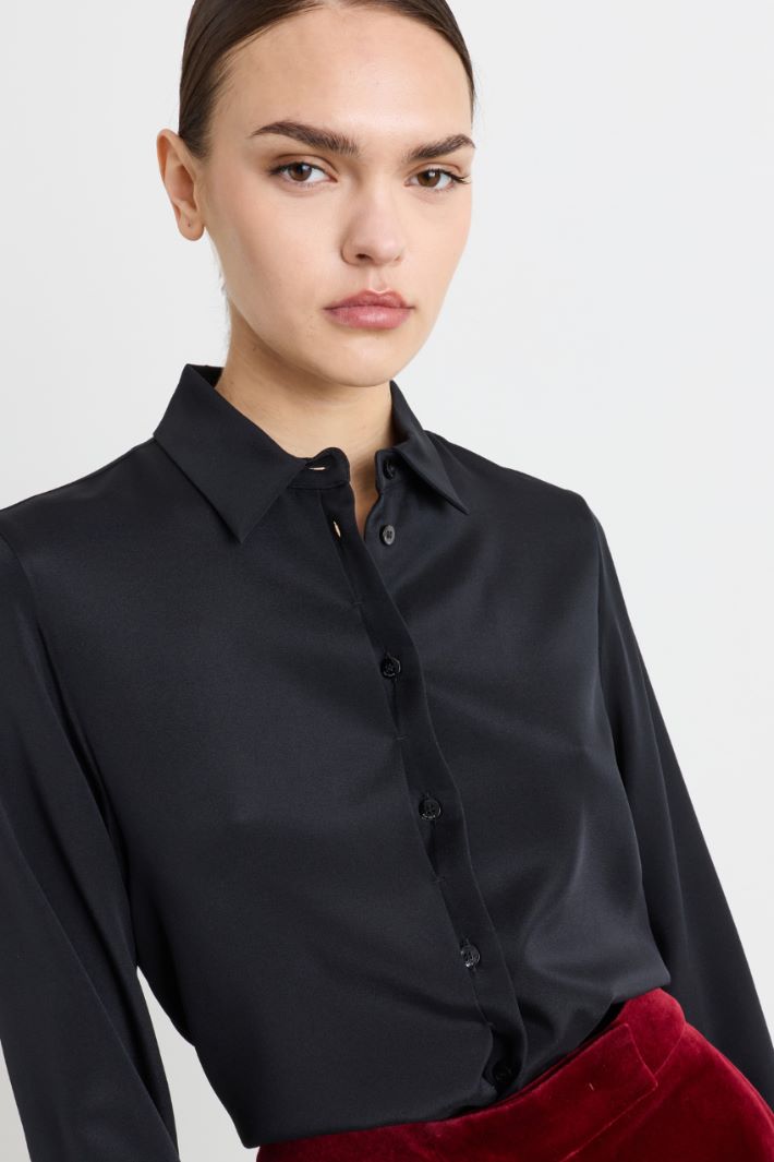 Camicia in cady - NERO - Intrend - 3