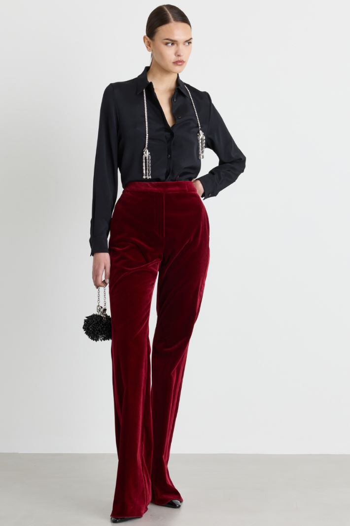 Camicia in cady - NERO - Intrend
