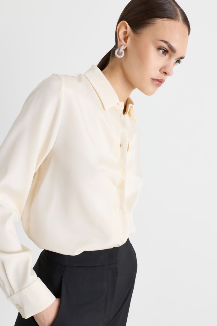 Camicia in cady - BIANCO - Intrend - 3