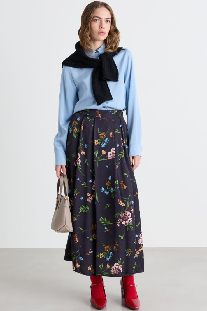 Camicia in cady - AZZURRO - Intrend