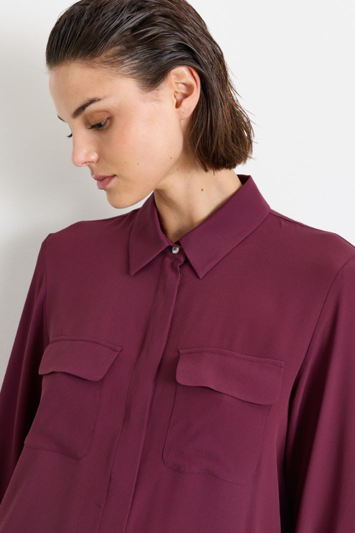 Camicia con tasche - BORDEAUX - Intrend - 3