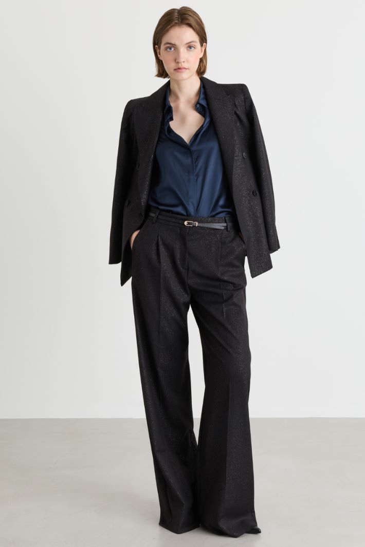 Blusa in raso - BLU - Intrend