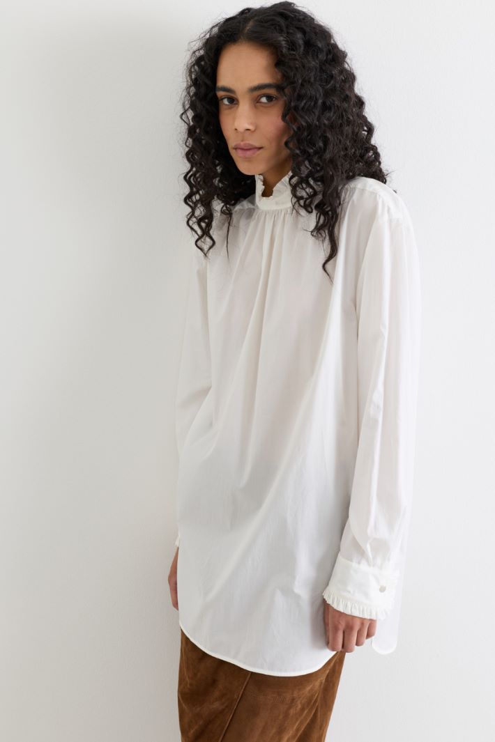 Blusa con collo alto - BIANCO - Intrend - 2