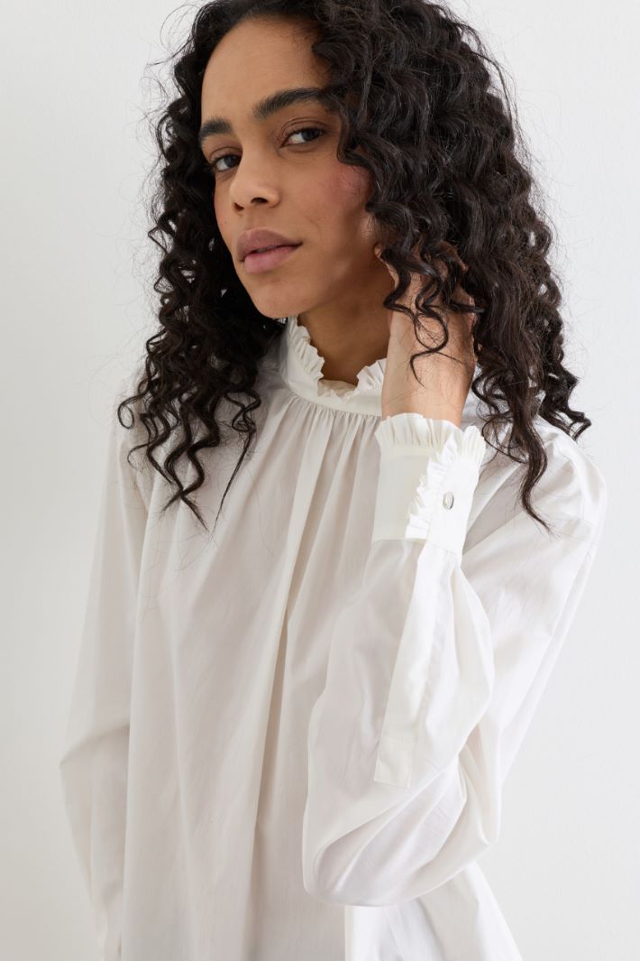 Blusa con collo alto - BIANCO - Intrend - 3