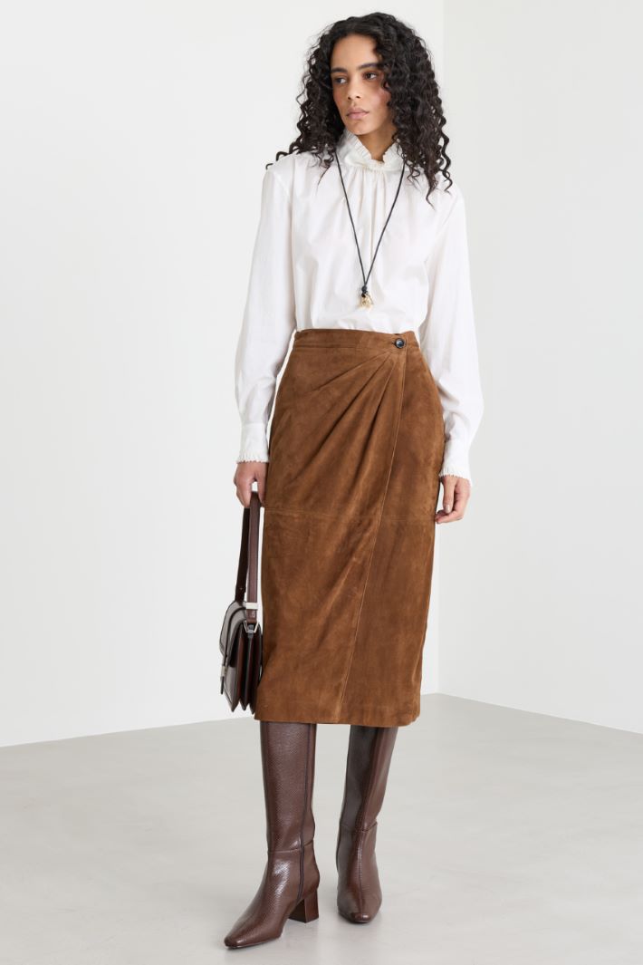 Blusa con collo alto - BIANCO - Intrend