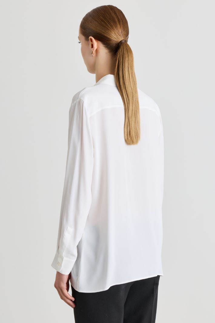 Blusa ampia in crepe - BIANCO - Intrend - 4