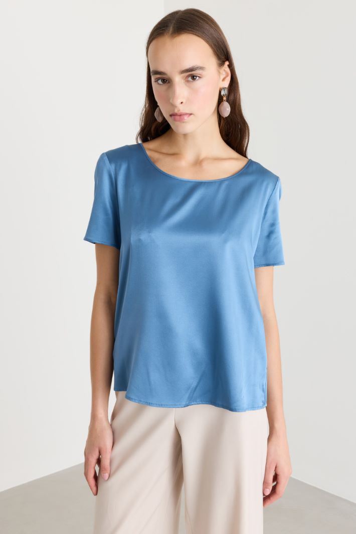 Top in raso - AZZURRO - Intrend - 2