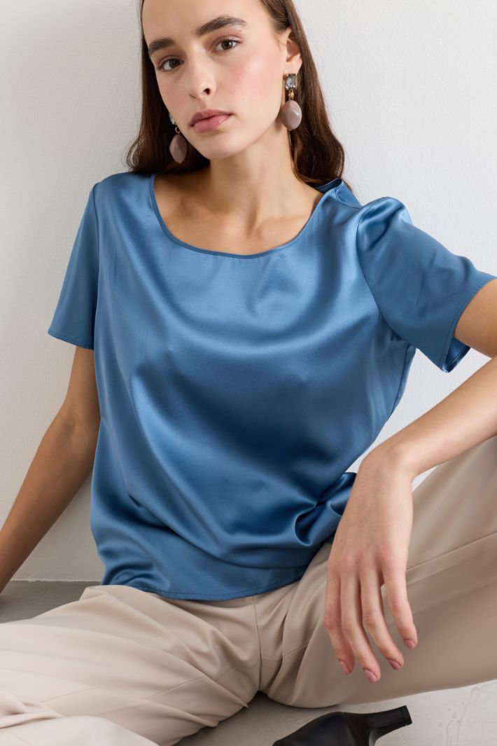 Top in raso - AZZURRO - Intrend - 3