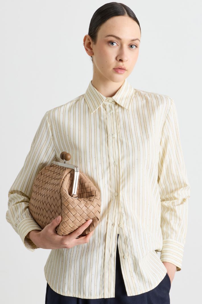 Camicia con micro-borchie - BIANCO GIALLO - Intrend - 2