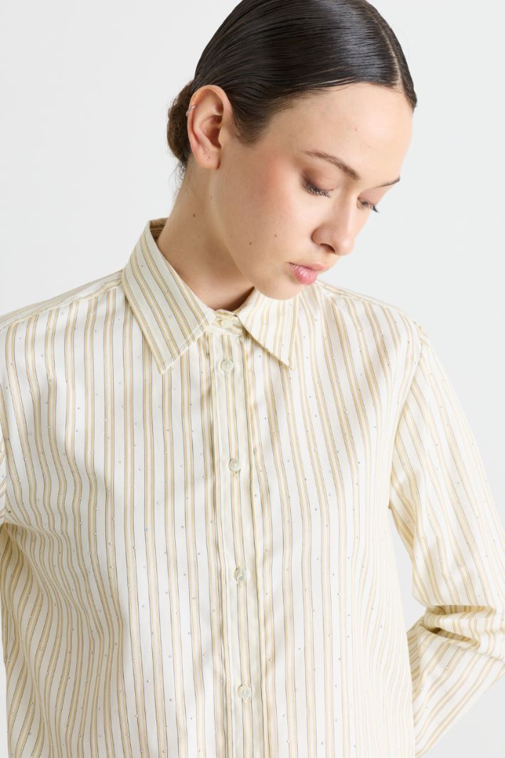 Camicia con micro-borchie - BIANCO GIALLO - Intrend - 3