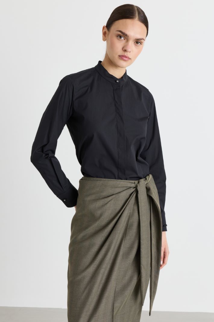 Camicia in popeline - NERO - Intrend - 2