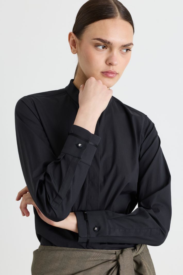 Camicia in popeline - NERO - Intrend - 3