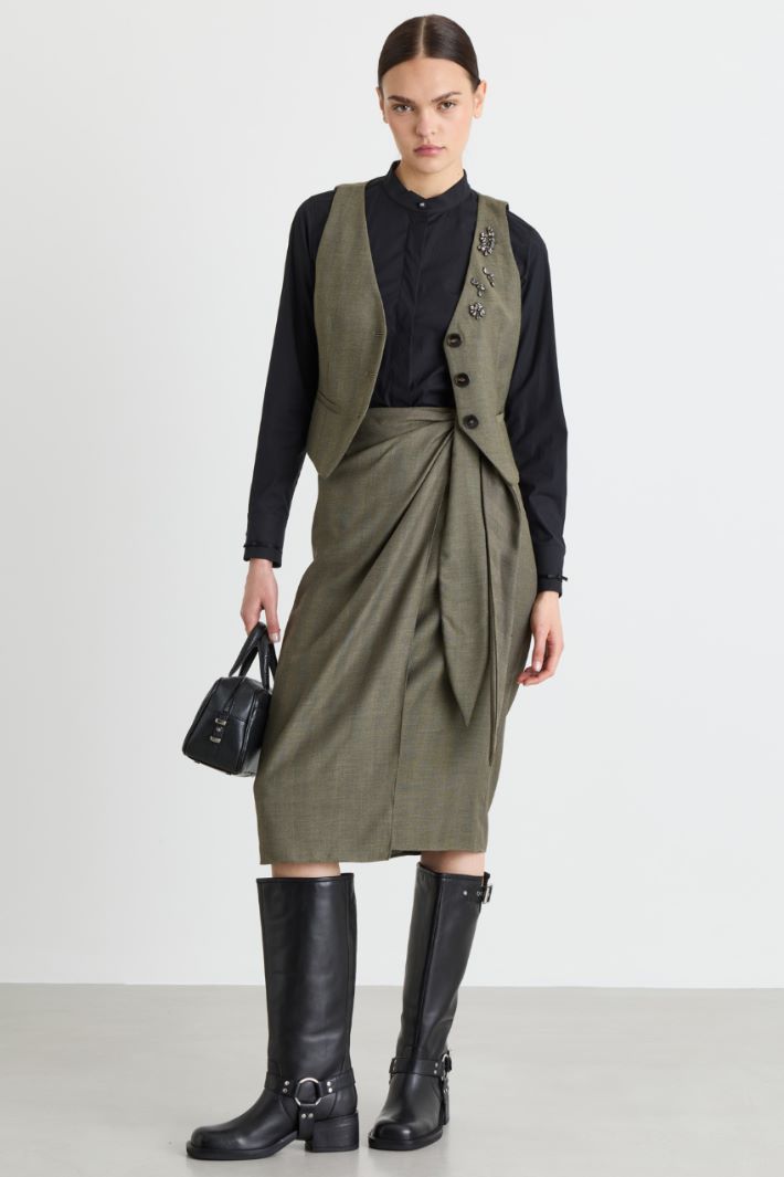 Camicia in popeline - NERO - Intrend