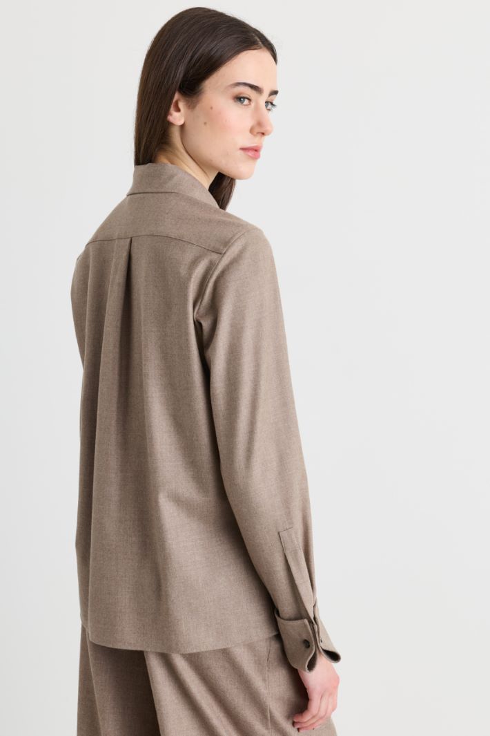 Camicia in foulé - BEIGE - Intrend - 4