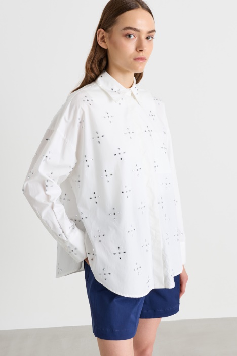 Camicia oversize con strass - Intrend