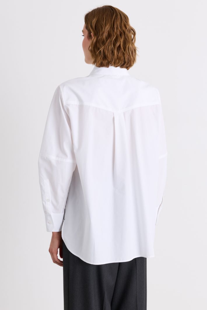 Oversized shirt - WHITE - Intrend - 4